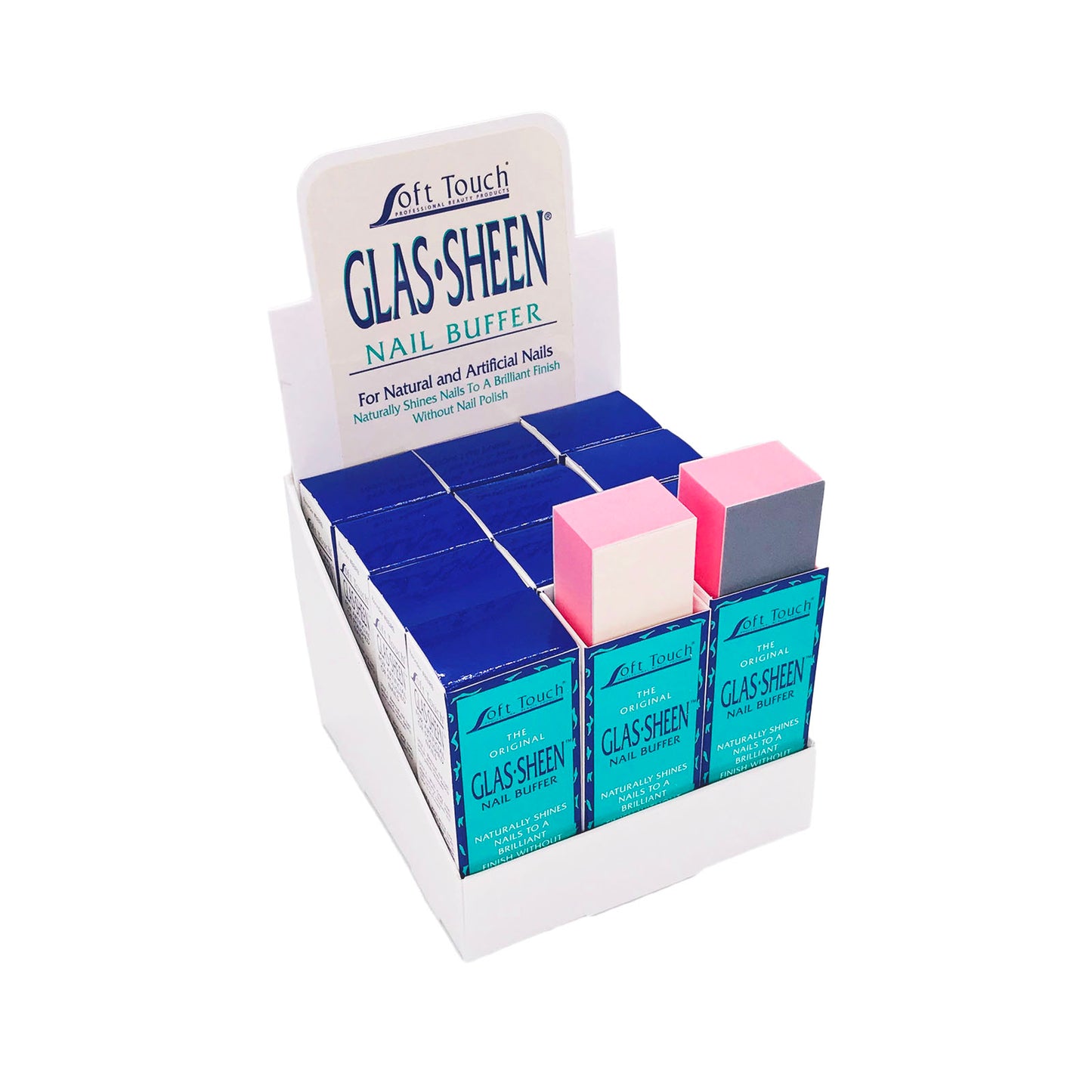 2 Step Glas-Sheen Nail Buffer Grey/White