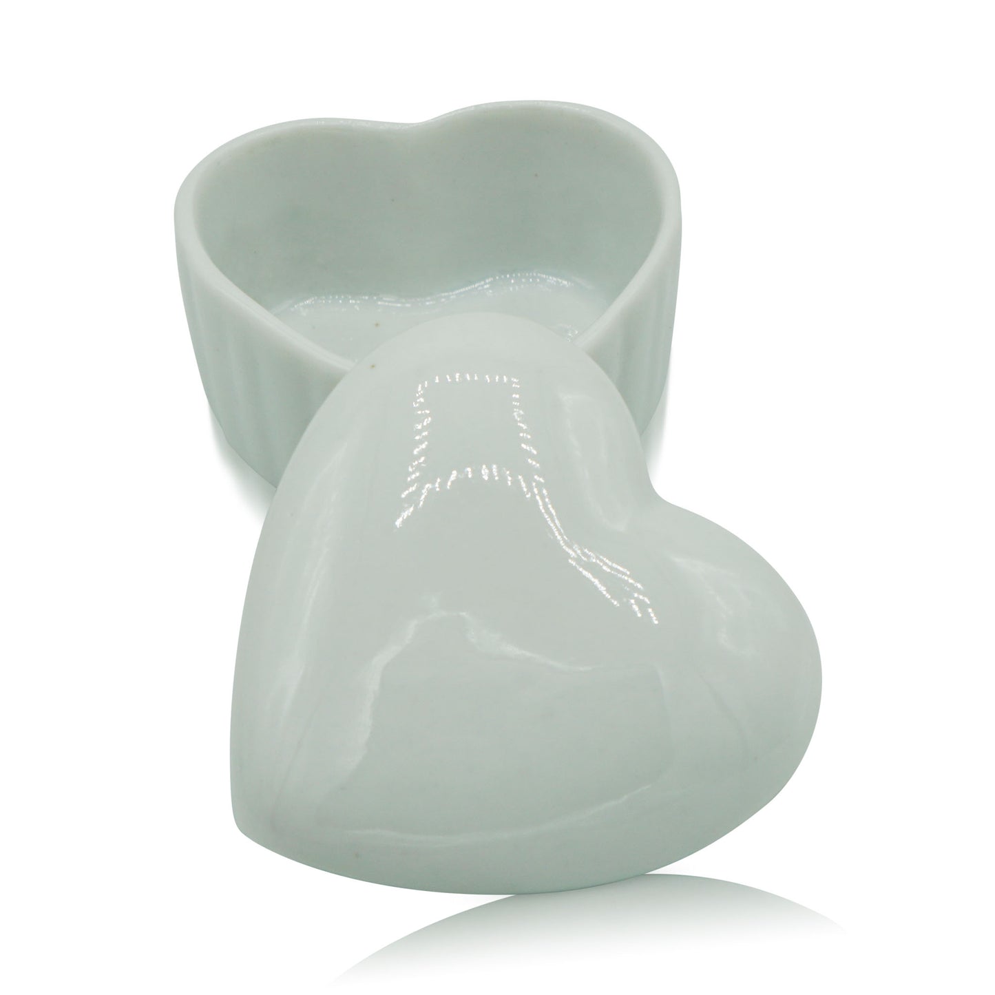 Porcelain Dappen Dish, Heart w/Cover (12/bx) - Soft Touch®