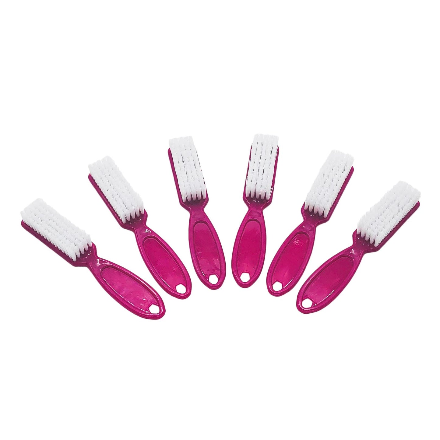 6Pcs Handle Grip Nail Brush Assorted. Click to view all color opptions